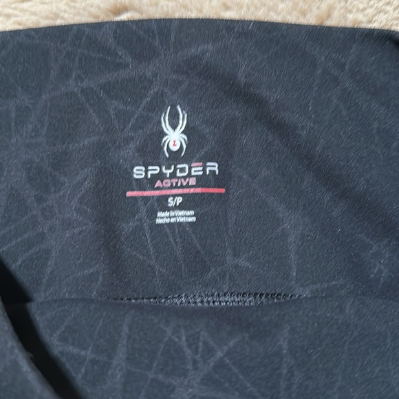 Spyder Active Leggings Womens Small Black Pants Gym Yoga Waist Compression EUC - Picture 8 of 10